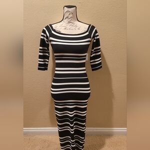 Black and White Striped Dress